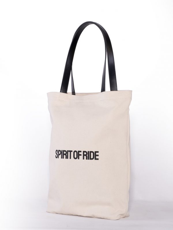 SPIRIT OF RIDE LOGO PRINTED TOTE BAG